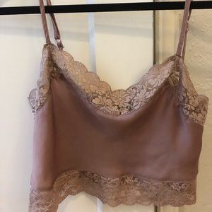 pink dionne silky brandy tank